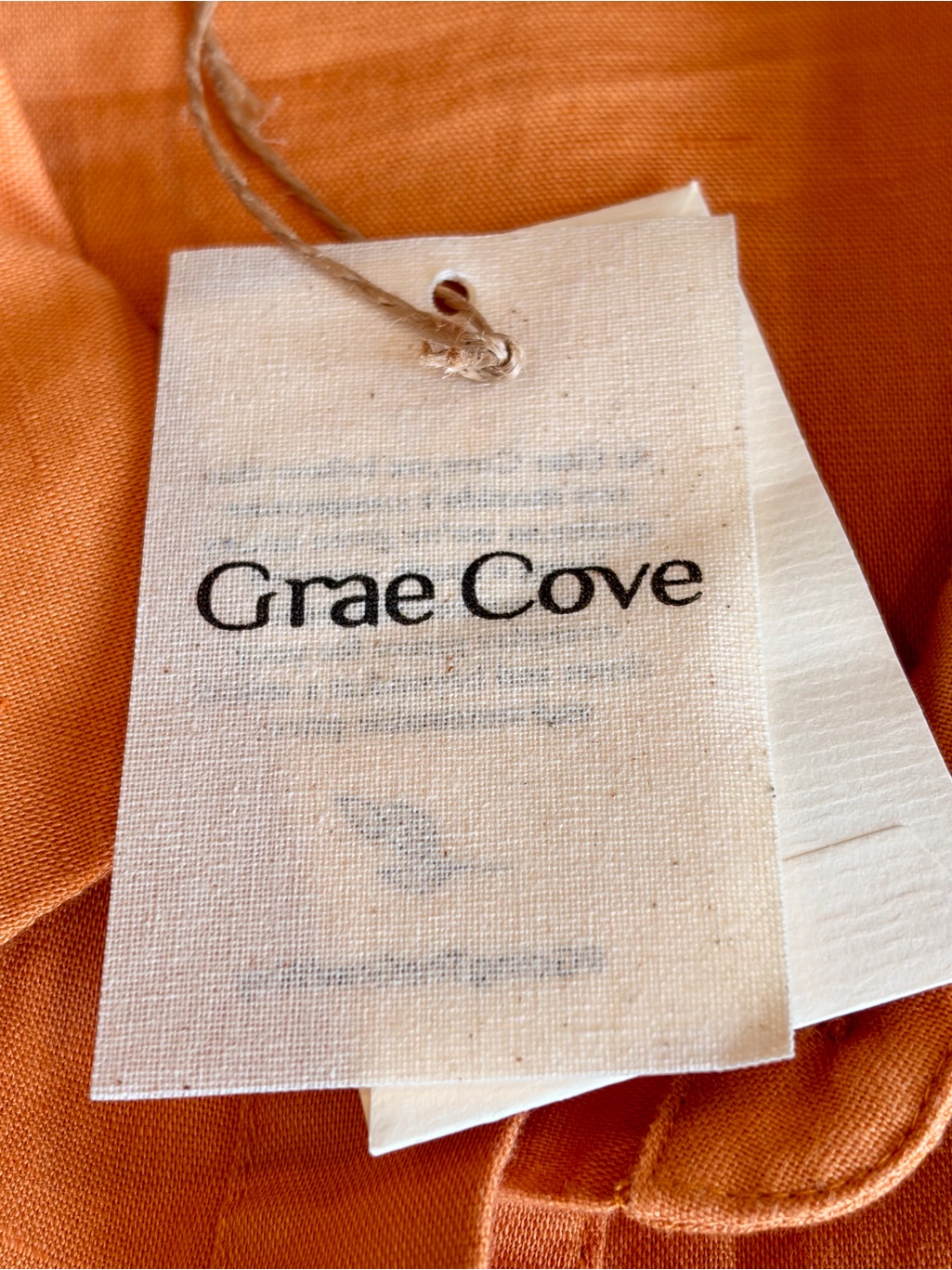 Nwt Grae Cove Blair Linen/Cotton Maxi Shirtdress Cap Sleeve Size Xl Melon Orange — image 4 of 8